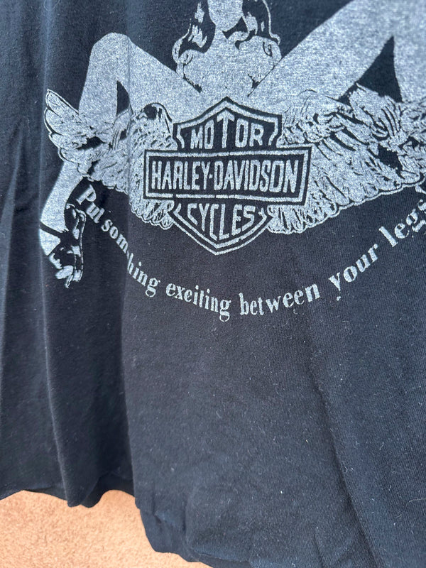 Put Something Exciting Between Your Legs Harley-Davidson T-shirt