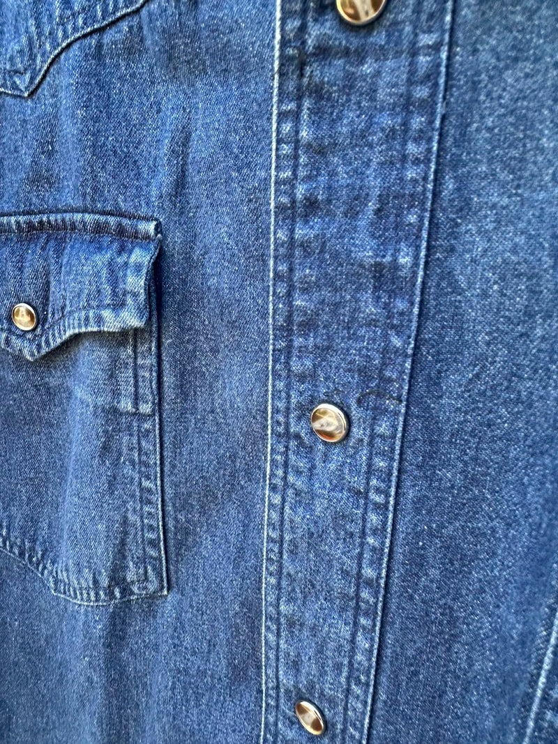 Denim Roper Long Sleeve Western Shirt