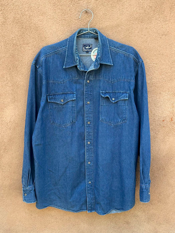 Denim Roper Long Sleeve Western Shirt