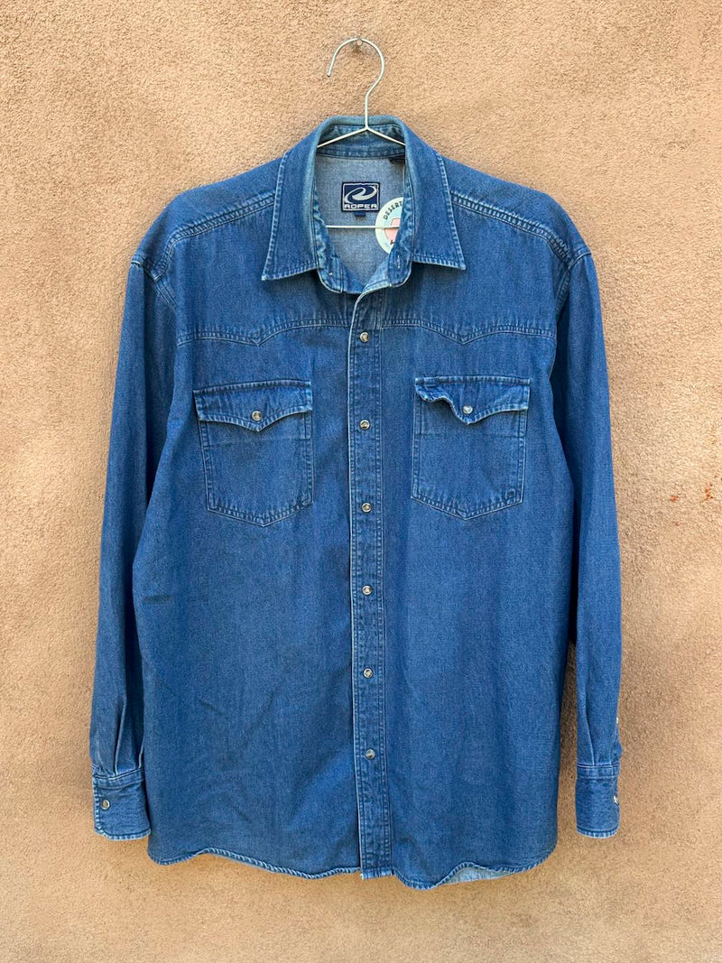 Denim Roper Long Sleeve Western Shirt