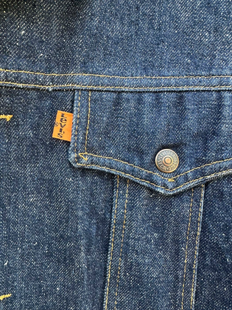 Early 1980's Levi's Orange Tab Mid Length Dark Wash Denim Jacket