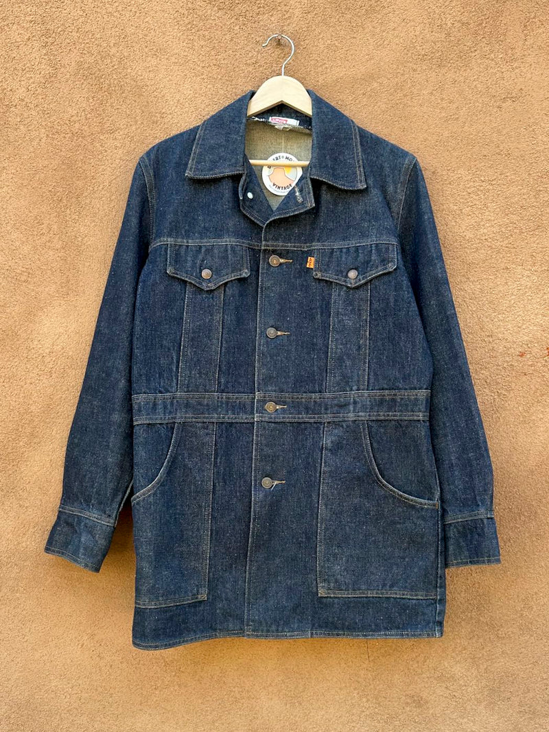 Early 1980's Levi's Orange Tab Mid Length Dark Wash Denim Jacket