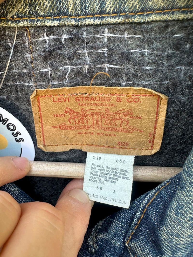 1980's Levi's Winter-Lined Made in USA Trucker Jacket - 38