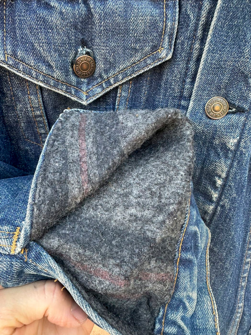 1980's Levi's Winter-Lined Made in USA Trucker Jacket - 38