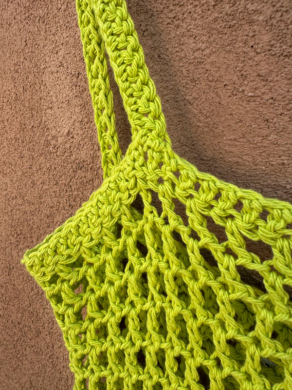 Neon Green Fishnet Strap Dress