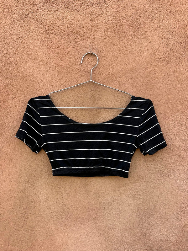 90's Mitra Modelle Cropped Striped Top - s/xs