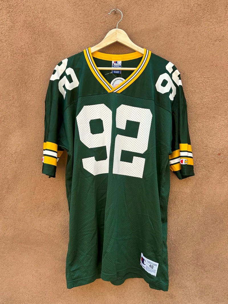 90's Champion Reggie White #92 Green Bay Packers Jersey