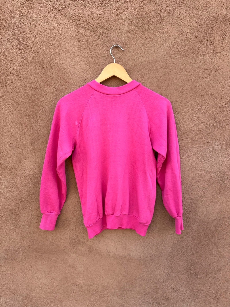 Pink 1980's Ski Santa Fe Sweatshirt s/xs - as is