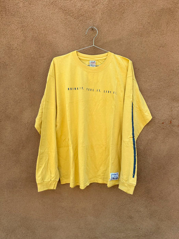 Yellow Long Sleeve Tahitian Noni Juice T-shirt