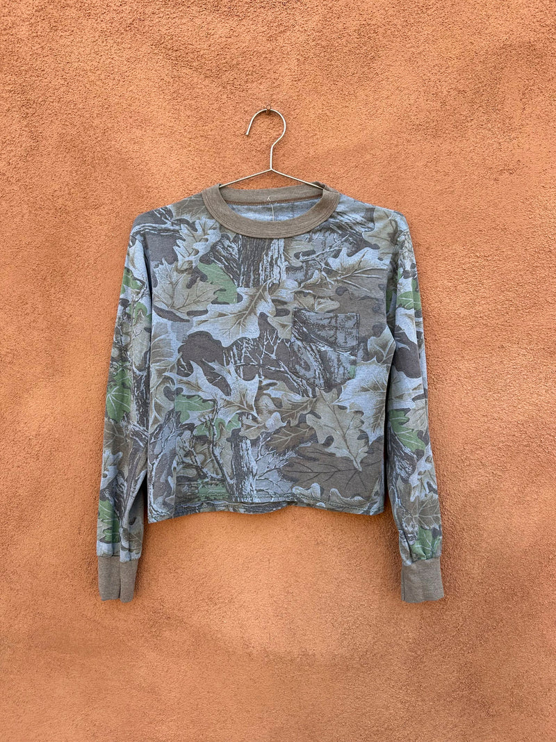 Advantage Blue-Green Woodland Camo Shirt - xs