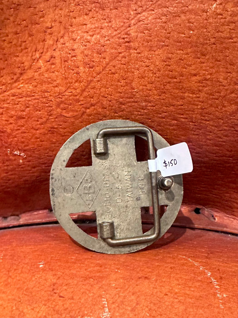 1970's Brass Santa Fe Belt Buckle