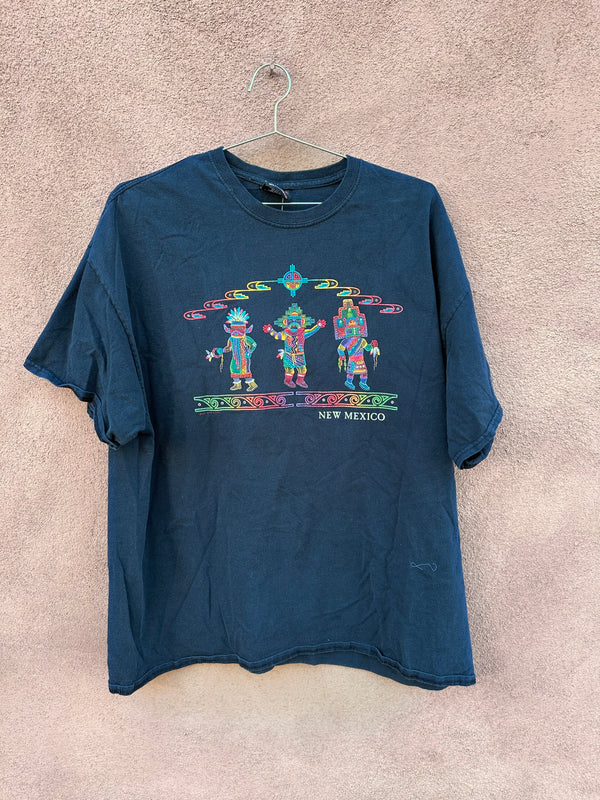 2XL Puff Paint New Mexico Kachina T-shirt