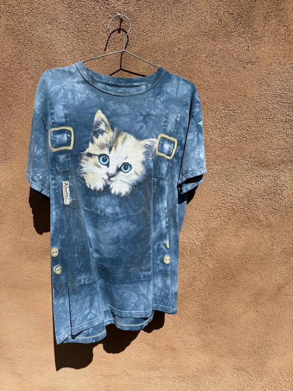Kitten in a Pocket "Denim" The Mountain Tee