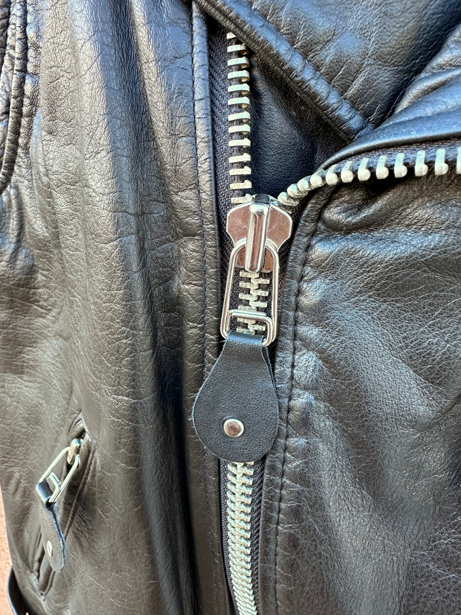 Vintage 90's DKNY Black Leather Biker Style Vest – DESERT MOSS VINTAGE