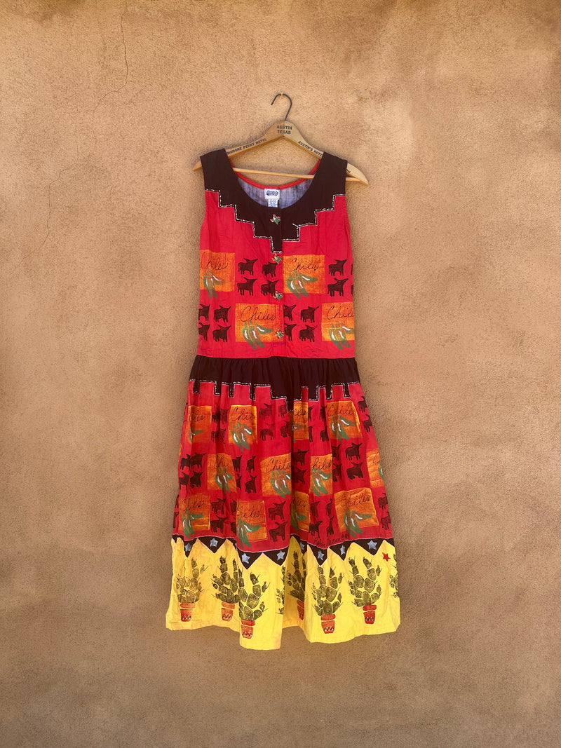 Southwestern Dress - Portable Hand Painted Clothing by Robin Brown
