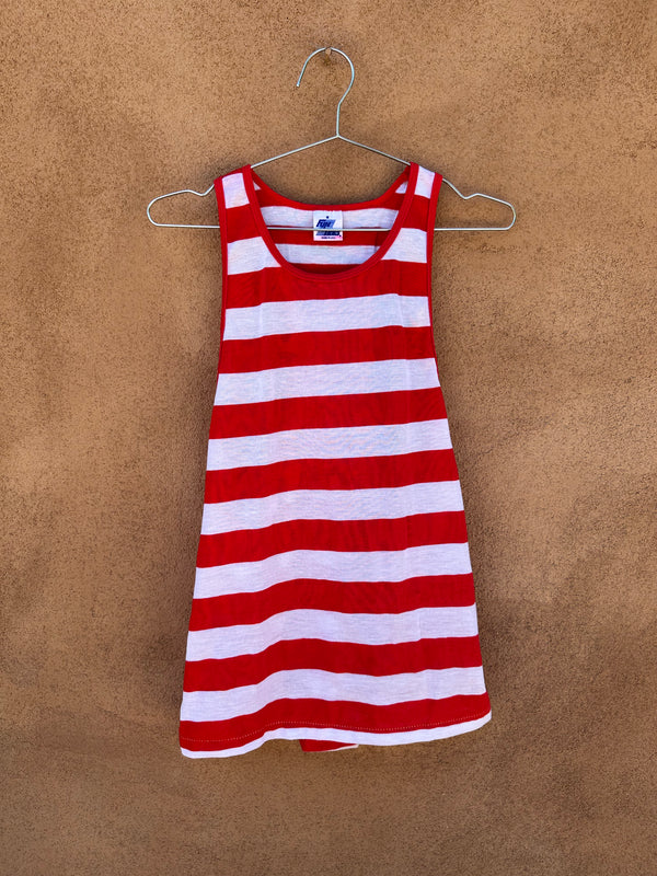 Red & White Striped Tank - Fun Times