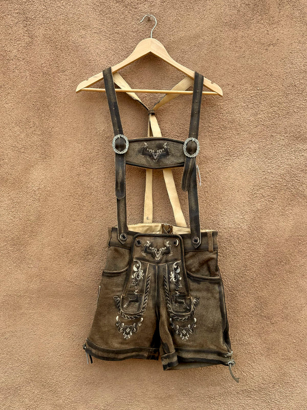 Authentic Buck Bavarian Worn Suede Lederhosen
