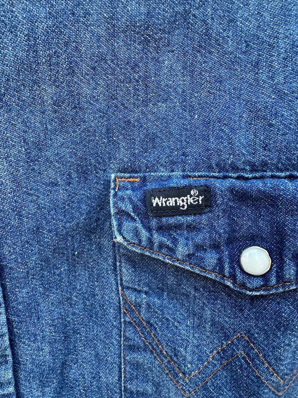 Wrangler Denim Pearl Snap Shirt - Big Man's Fit
