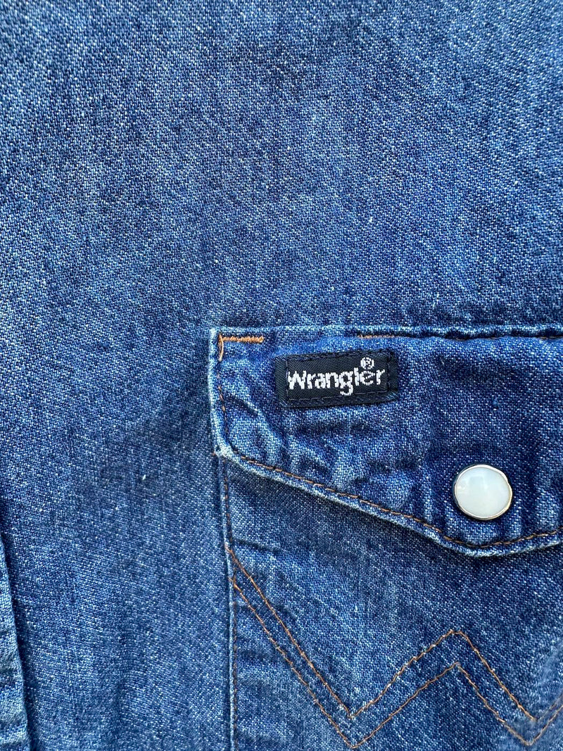 Wrangler Denim Pearl Snap Shirt - Big Man's Fit