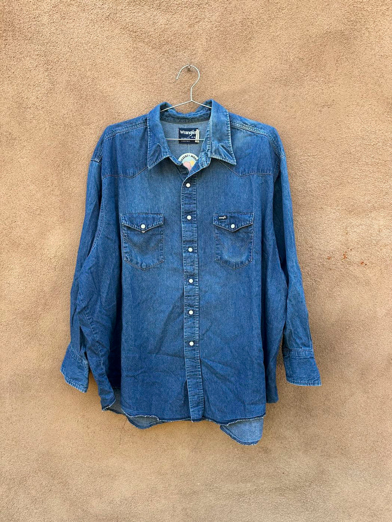Wrangler Denim Pearl Snap Shirt - Big Man's Fit