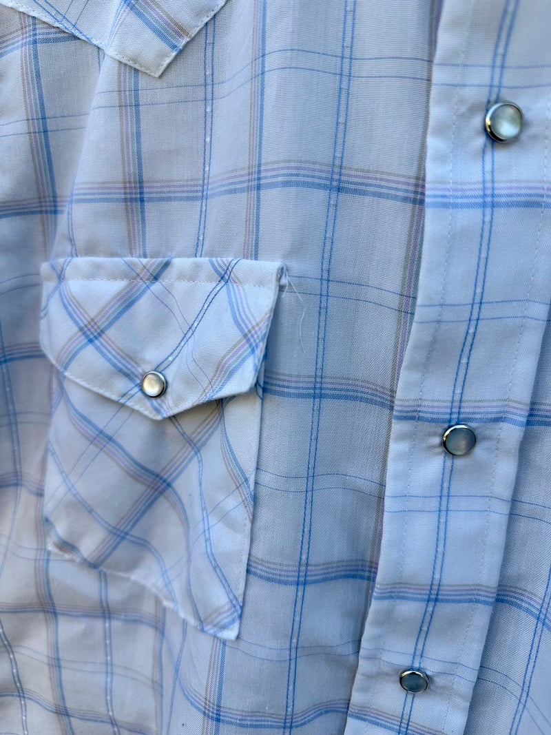 White Plaid Karman Western Shirt