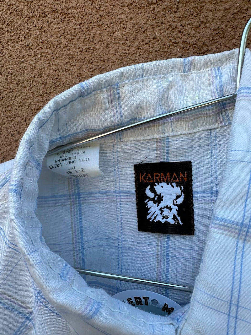 White Plaid Karman Western Shirt