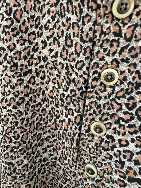 Leopard Henley Shirt by Lizwear