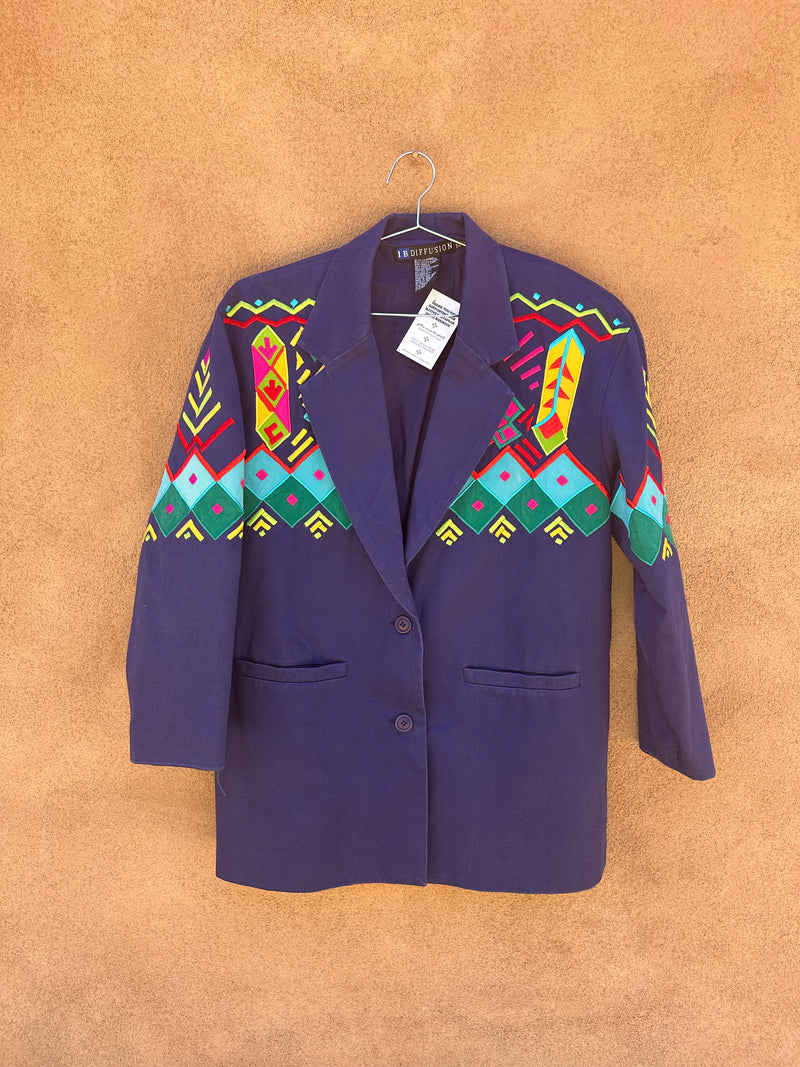 I.B. Diffusion Southwest Pop Cotton Blazer