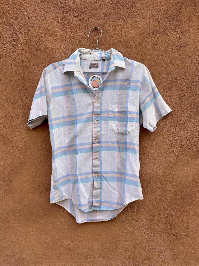 Paisley Plaid Lightweight Cotton Shirt - Made in USA