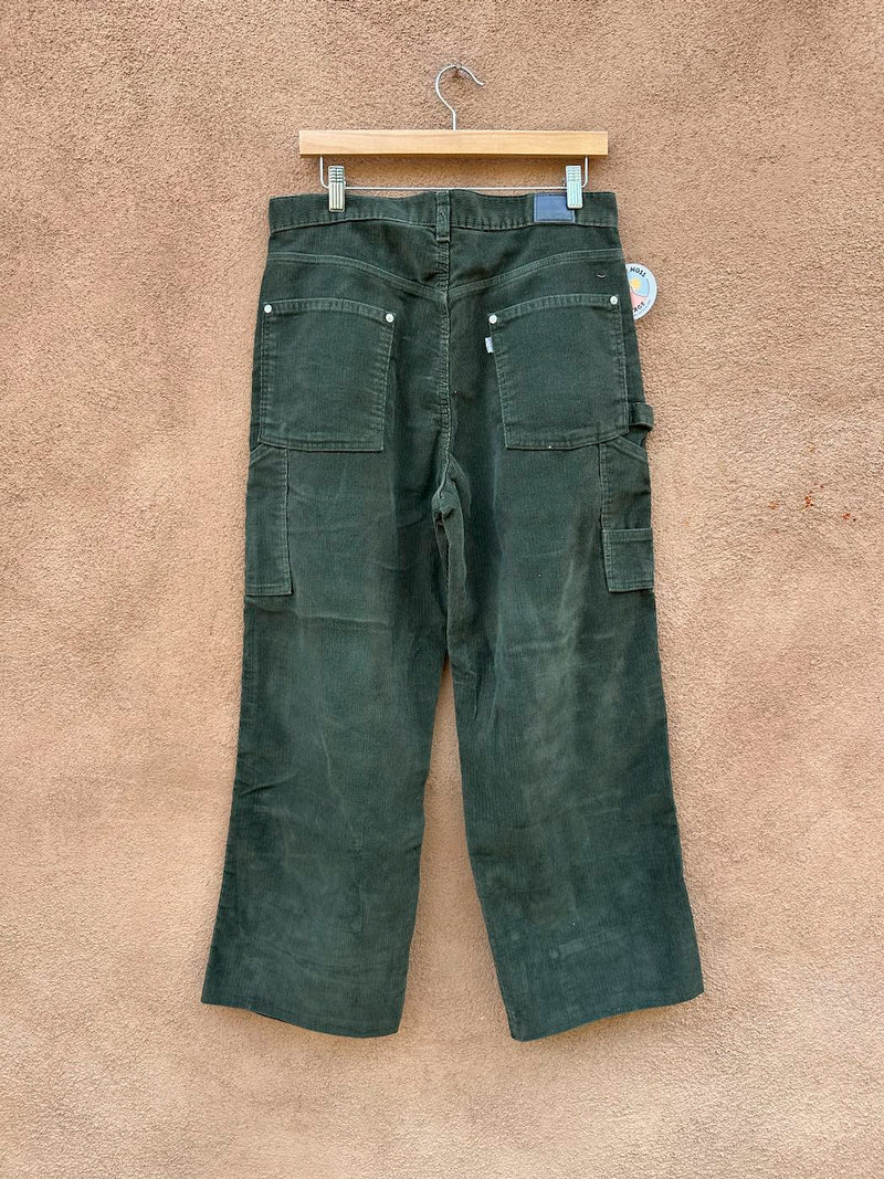 90's Forest Green Silvertab Corduroy Carpenter Pants 31 x 32