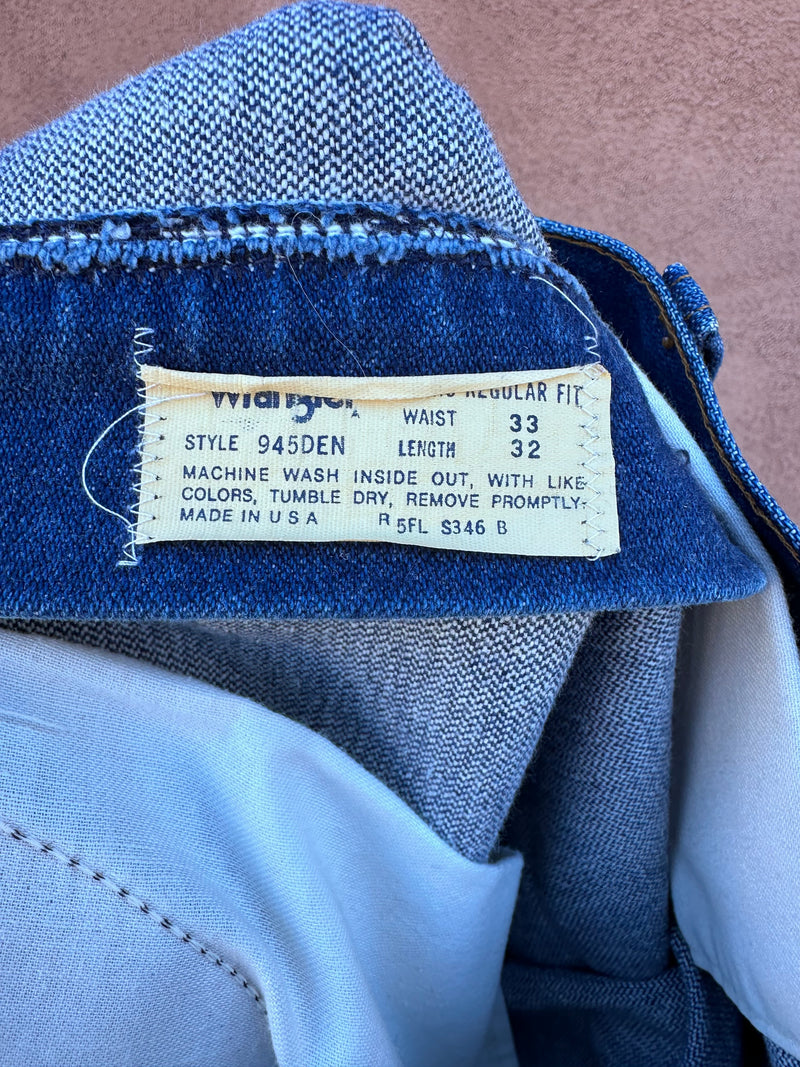 1970's Wrangler Straight Leg Jeans - 33 - Made in USA