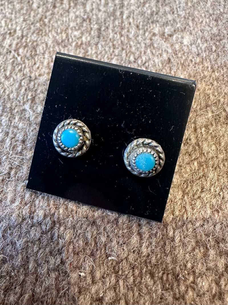 Sleeping Beauty Turquoise Stud Earrings