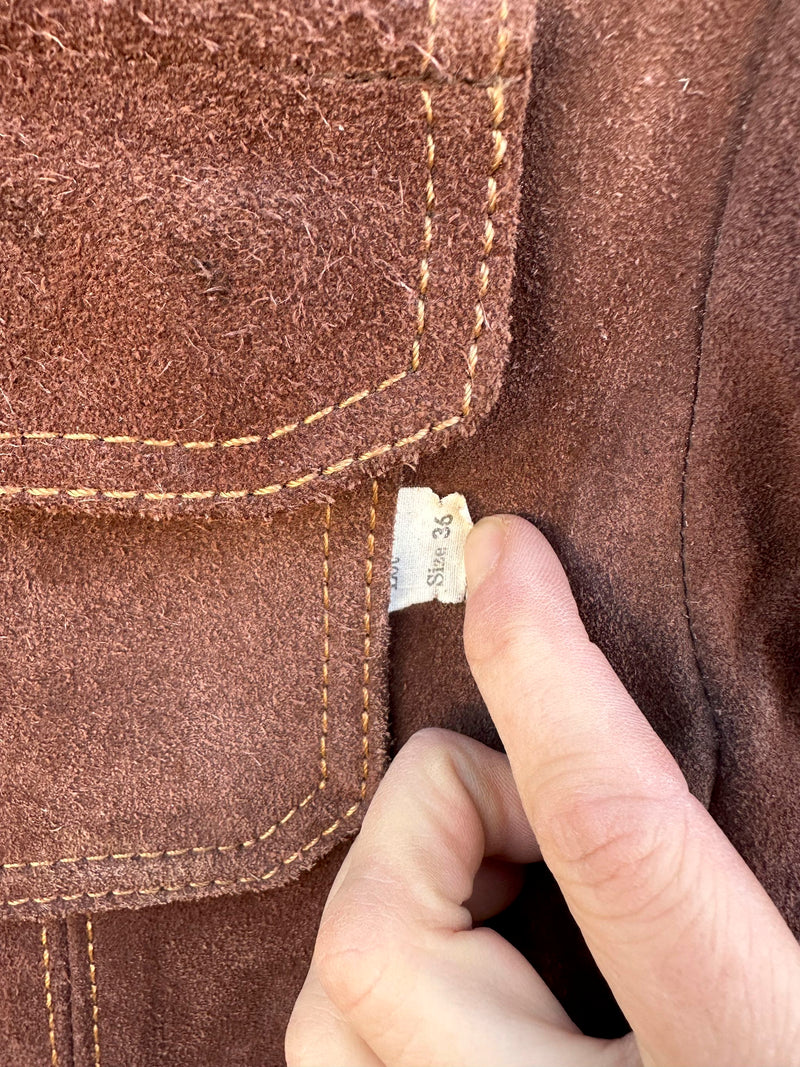 1970's Pioneer Wear Suede Jacket with Chimayo Wool Panels