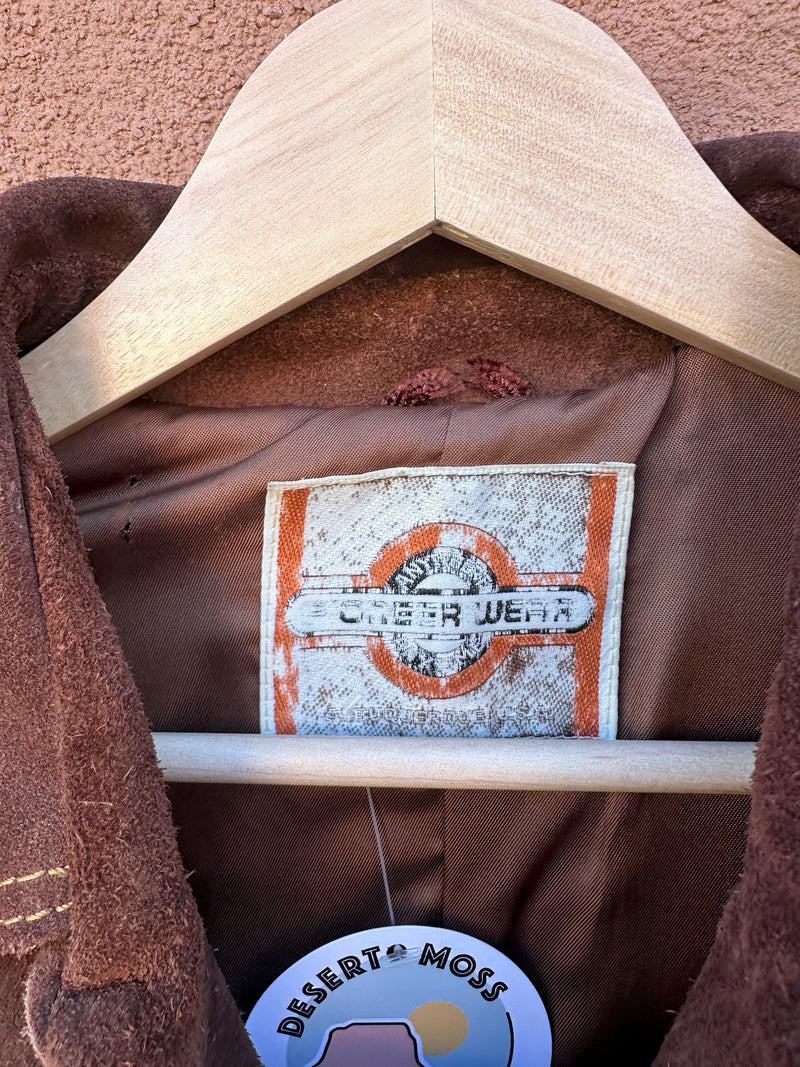 1970's Pioneer Wear Suede Jacket with Chimayo Wool Panels
