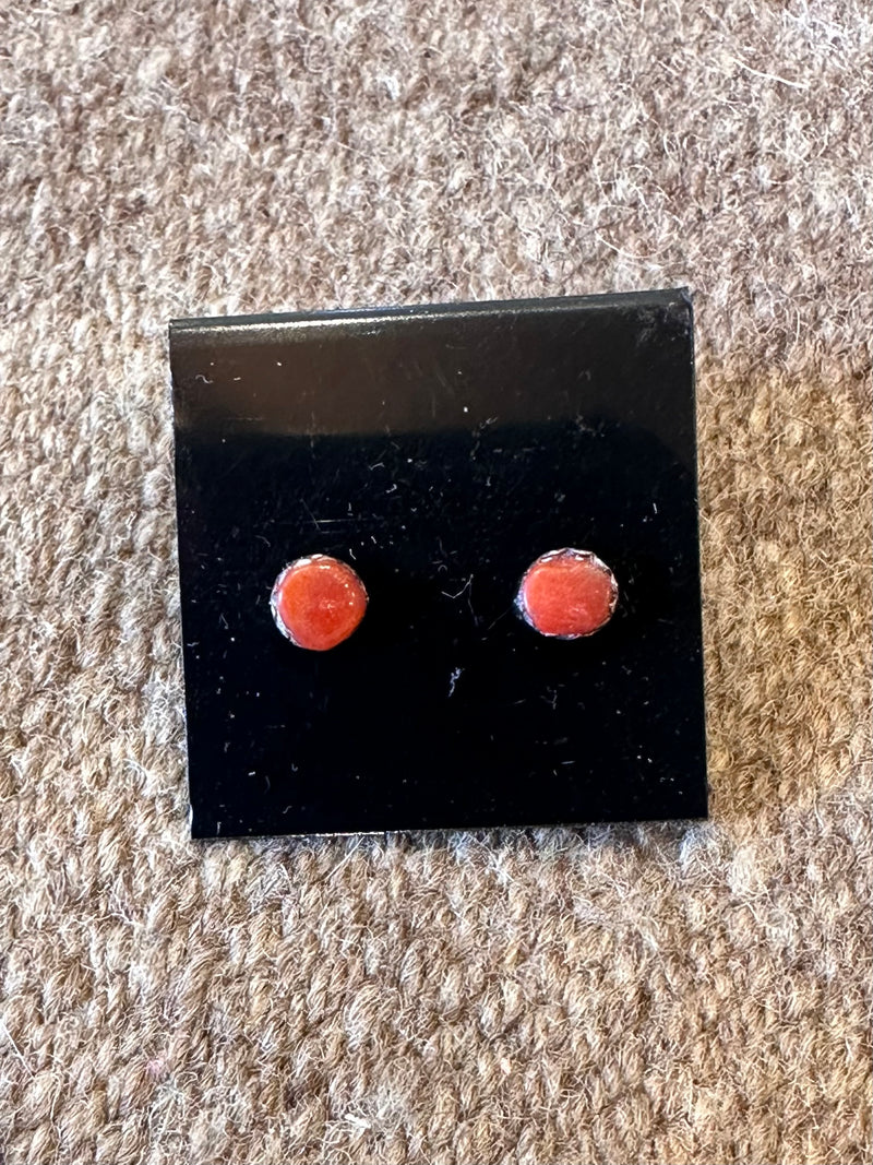 Coral Stud Earrings