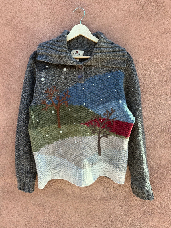 Winter Theme 100% Wool Collared Sweater