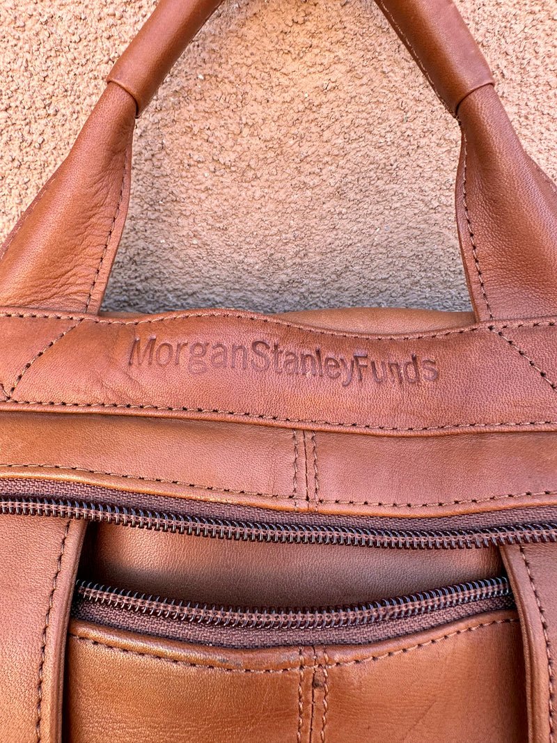 Brown Multi-Pocket Soft Leather Backpack