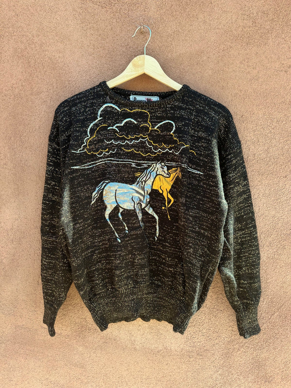 Pioneer Wear Gold & Silver Wild Horse Sweater