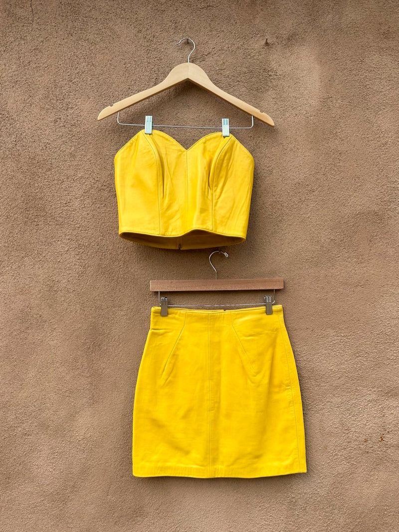 Canary Yellow 3-Piece Leather Set by Michael Hoban North Beach