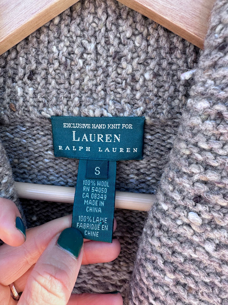 Winter Deer Wool RL Lauren Cardigan Sweater