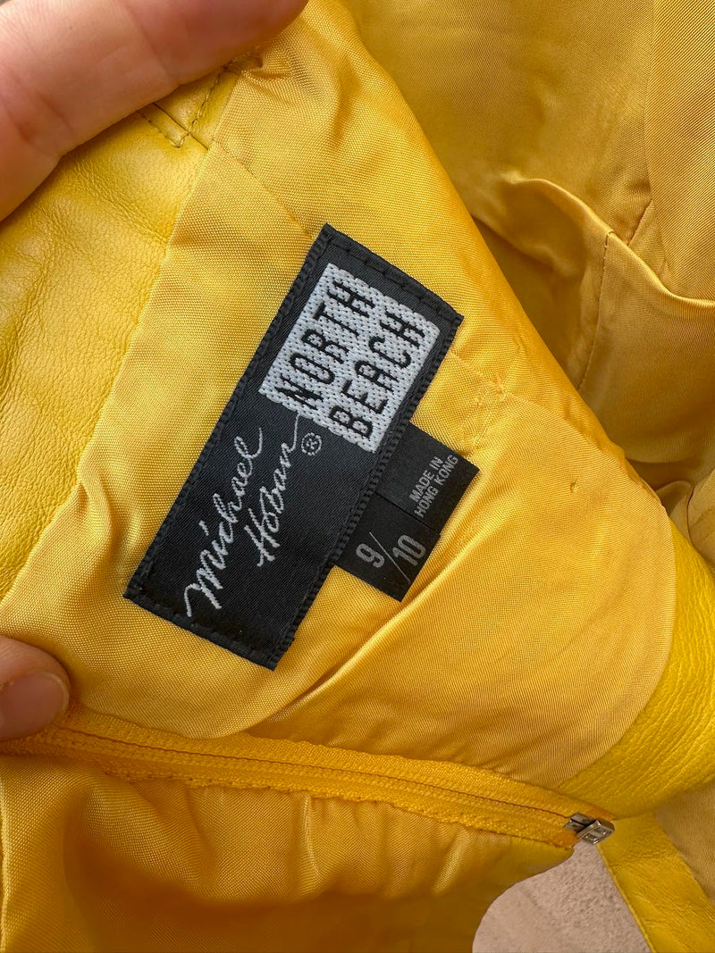Canary Yellow 3-Piece Leather Set by Michael Hoban North Beach