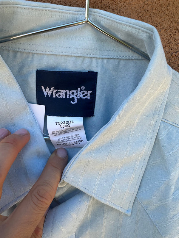Light Blue, Lightweight Wrangler Pearl Snap Shirt