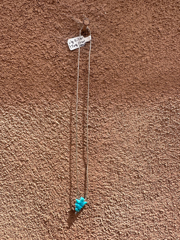 Liquid Silver & Turquoise Arrow Head Necklace