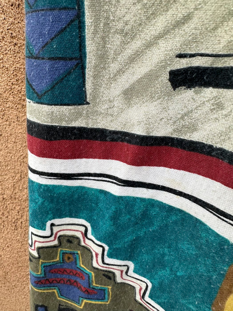 1980's Lerner Long Sleeve Boho Dress