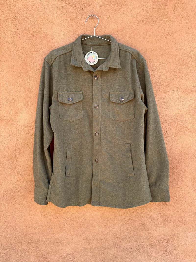Drab Green Jac Shirt Flannel, Large?