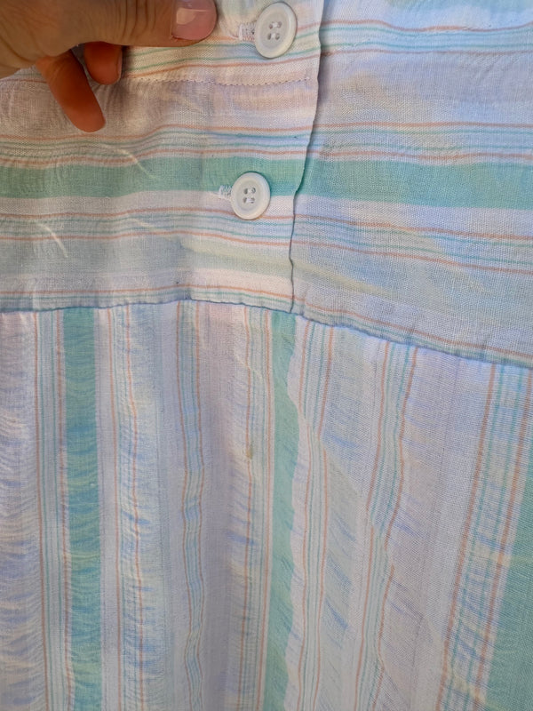 Cute Pastel Striped Blouse - as is