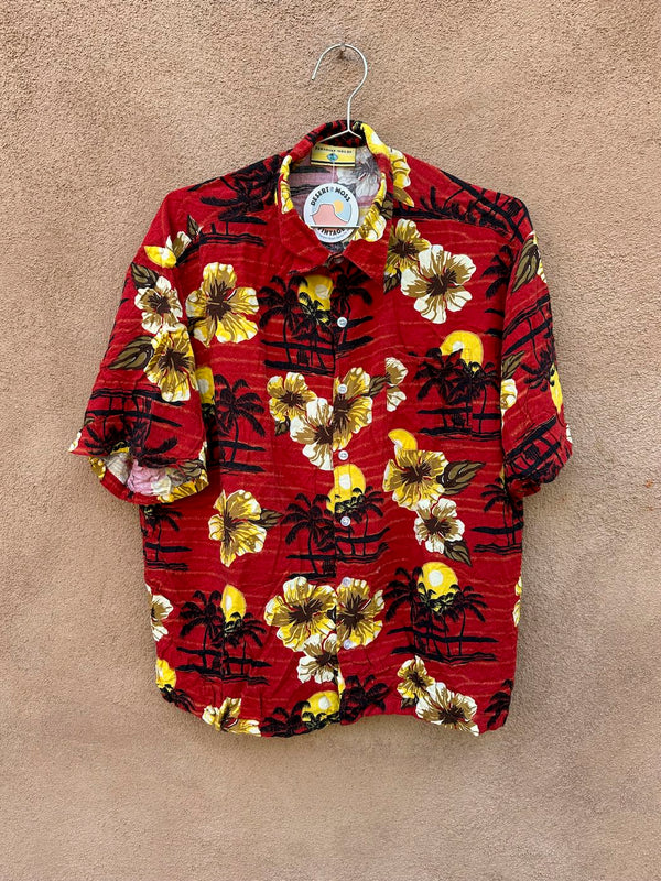Paradise Gold Rayon Island Shirt