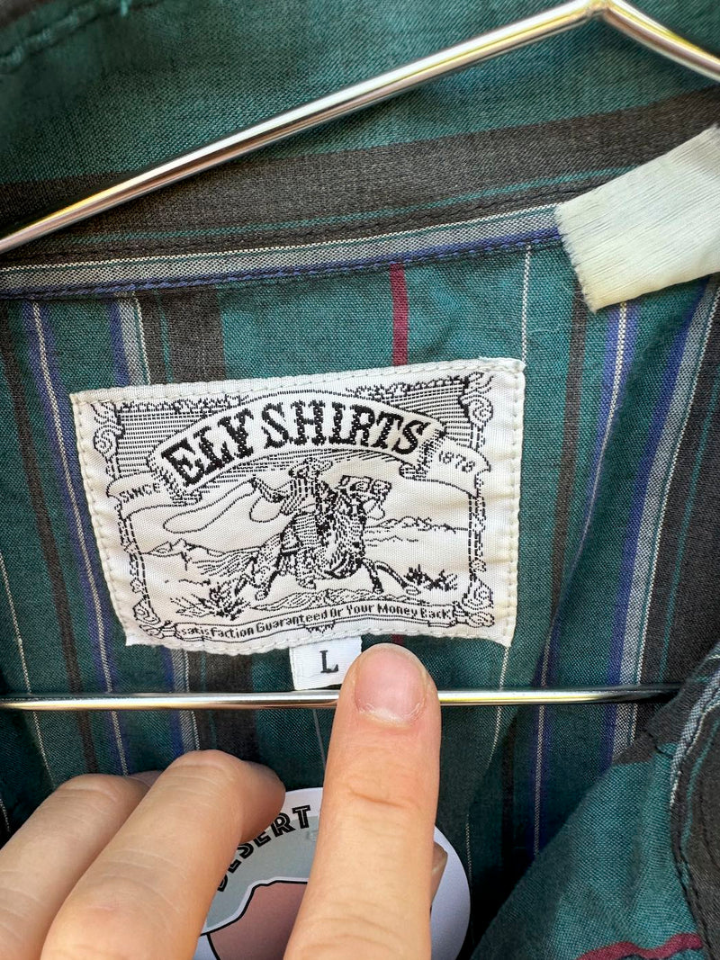 Ely Shirts Striped Western Shirt - as is