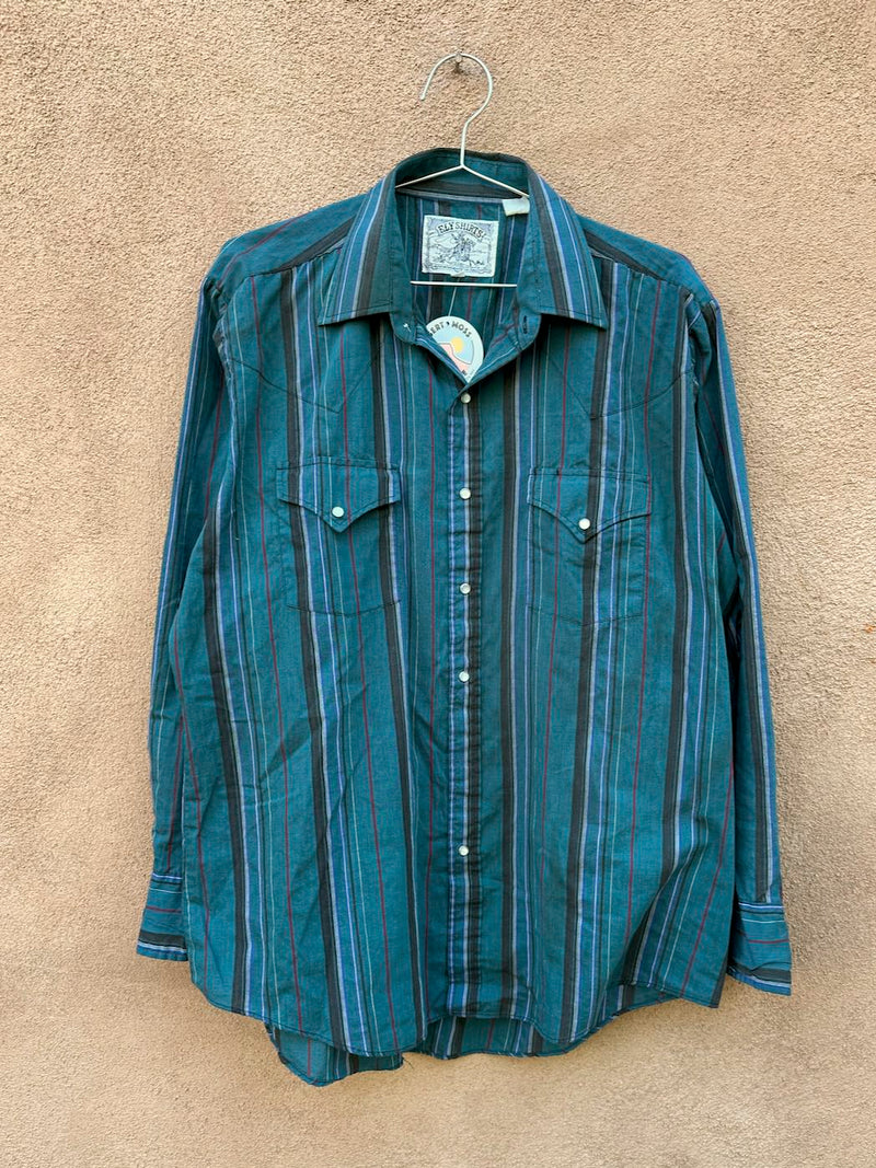 Ely Shirts Striped Western Shirt - as is