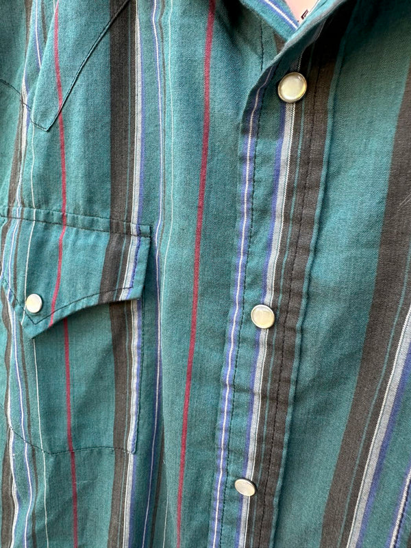 Ely Shirts Striped Western Shirt - as is